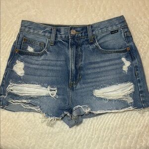 Cello Light Blue Distressed Jean Shorts
